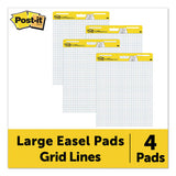 Post-it® Easel Pads Super Sticky Vertical-orientation Self-stick Easel Pad Value Pack, Quadrille Rule (1 Sq-in), 30 White 25 X 30 Sheets, 4-carton freeshipping - TVN Wholesale 