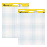 Vertical-orientation Self-stick Easel Pads, Quadrille Rule (1 Sq-in), 30 White 25 X 30 Sheets, 2-carton