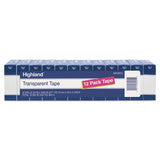 Highland™ Transparent Tape, 1" Core, 0.5" X 36 Yds, Clear freeshipping - TVN Wholesale 