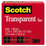 Scotch® Transparent Tape, 3" Core, 1" X 72 Yds, Transparent freeshipping - TVN Wholesale 