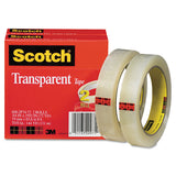 Scotch® Transparent Tape, 3" Core, 0.75" X 72 Yds, Transparent, 2-pack freeshipping - TVN Wholesale 