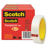 Scotch® Transparent Tape, 3" Core, 1" X 72 Yds, Transparent, 3-pack freeshipping - TVN Wholesale 