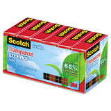 Scotch® Transparent Greener Tape, 1" Core, 0.75" X 75 Ft, Transparent, 6-pack freeshipping - TVN Wholesale 