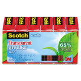 Scotch® Transparent Greener Tape, 1" Core, 0.75" X 75 Ft, Transparent, 6-pack freeshipping - TVN Wholesale 