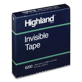 Highland™ Invisible Permanent Mending Tape, 3" Core, 0.5" X 72 Yds, Clear freeshipping - TVN Wholesale 