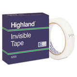 Highland™ Invisible Permanent Mending Tape, 3" Core, 0.75" X 72 Yds, Clear freeshipping - TVN Wholesale 