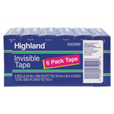 Highland™ Invisible Permanent Mending Tape, 1" Core, 0.75" X 83.33 Ft, Clear, 6-pack freeshipping - TVN Wholesale 