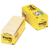 Post-it® Notes Original Pads In Canary Yellow, Cabinet Pack, 3 X 3, 90-sheet, 18-pack freeshipping - TVN Wholesale 