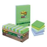 Post-it® Notes Super Sticky Recycled Notes In Oasis Colors, 3 X 3, 90 Sheets-pad, 5 Pads-pack freeshipping - TVN Wholesale 
