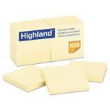 Highland™ Self-stick Notes, 3 X 3, Yellow, 100-sheet, 12-pack freeshipping - TVN Wholesale 