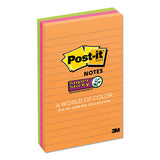 Post-it® Notes Super Sticky Pads In Energy Boost Colors, Lined, 4 X 6, 90 Notes-pad, 3 Pads-pack freeshipping - TVN Wholesale 