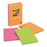 Post-it® Notes Super Sticky Pads In Energy Boost Colors, Lined, 4 X 6, 90 Notes-pad, 3 Pads-pack freeshipping - TVN Wholesale 