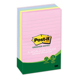 Post-it® Greener Notes Recycled Note Pads, Lined, 4 X 6, Sweet Sprinkles Colors, 100 Notes-pad, 5 Pads-pack freeshipping - TVN Wholesale 