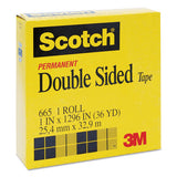 Scotch® Double-sided Tape, 3" Core, 0.5" X 36 Yds, Clear freeshipping - TVN Wholesale 