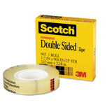 Scotch® Double-sided Tape, 1" Core, 0.5" X 75 Ft, Clear freeshipping - TVN Wholesale 