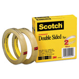 Scotch® Double-sided Tape, 3" Core, 0.5" X 36 Yds, Clear, 2-pack freeshipping - TVN Wholesale 