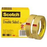 Scotch® Double-sided Tape, 3" Core, 0.75" X 36 Yds, Clear, 2-pack freeshipping - TVN Wholesale 