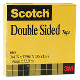 Scotch® Double-sided Tape, 3" Core, 0.75" X 36 Yds, Clear freeshipping - TVN Wholesale 