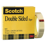 Scotch® Double-sided Tape, 3" Core, 0.75" X 36 Yds, Clear freeshipping - TVN Wholesale 