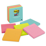 Post-it® Notes Super Sticky Pads In Supernova Neon Colors, Lined, 4 X 4, 90 Sheets-pad, 6 Pads-pack freeshipping - TVN Wholesale 