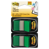 Post-it® Flags Standard Page Flags In Dispenser, Green, 100 Flags-dispenser freeshipping - TVN Wholesale 