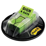 Post-it® Flags Page Flags In Dispenser, "sign And Date", Bright Green, 200 Flags-dispenser freeshipping - TVN Wholesale 