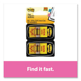 Post-it® Flags Arrow Message 1" Page Flags, "sign Here", Yellow, 2 50-flag Dispensers-pack freeshipping - TVN Wholesale 