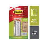 Command™ Universal Picture Hanger, Large, Silver, 5 Lb Capacity, 1 Hanger And 4 Strips freeshipping - TVN Wholesale 