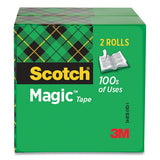 Scotch® Magic Tape Refill, 3" Core, 0.5" X 72 Yds, Clear, 2-pack freeshipping - TVN Wholesale 