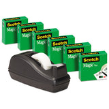 Scotch® Magic Tape Desktop Dispenser Value Pack, 1" Core, 0.75" X 83.33 Ft, Clear, 6-pack freeshipping - TVN Wholesale 