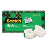 Scotch® Magic Tape Refill, 1" Core, 0.75" X 22.2 Yds, Clear, 6-pack freeshipping - TVN Wholesale 