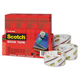 Scotch® Book Tape Value Pack, 3" Core, (2) 1.5" X 15 Yds, (4) 2" X 15 Yds, (2) 3" X 15 Yds, Clear, 8-pack freeshipping - TVN Wholesale 