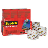 Scotch® Book Tape Value Pack, 3" Core, (2) 1.5" X 15 Yds, (4) 2" X 15 Yds, (2) 3" X 15 Yds, Clear, 8-pack freeshipping - TVN Wholesale 