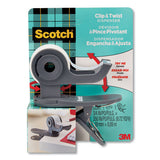 Scotch® Clip And Twist Desktop Tape Dispenser, With Tape Roll, 1" Core, Plastic, Gray freeshipping - TVN Wholesale 