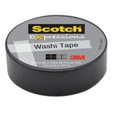 Scotch® Expressions Washi Tape, 1.25" Core, 0.59" X 32.75 Ft, Black freeshipping - TVN Wholesale 