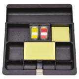 Post-it® Recycled Plastic Desk Drawer Organizer Tray, 12 Compartments, 11.75 X 10.5  To 16 X 1.63, Black freeshipping - TVN Wholesale 