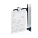 3M™ Swing Arm Copyholder, Adhesive Monitor Mount, 30 Sheet Capacity, Plastic, Black-silver Clip freeshipping - TVN Wholesale 