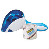 Scotch® Easy Grip Tape Dispenser With One Roll Of Tape, 1.5" Core, For Rolls Up To 2" X 25 Yds, Blue-white freeshipping - TVN Wholesale 