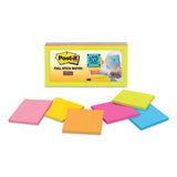 Full Stick Notes, 3 X 3, Energy Boost Collection Colors, 25 Sheets-pad, 12 Pads-pack