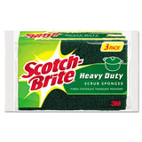 Scotch-Brite® Heavy-duty Scrub Sponge, 4.5 X 2.7, 0.6" Thick, Yellow-green, 3-pack freeshipping - TVN Wholesale 