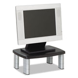 3M™ Adjustable Height Monitor Stand, 15" X 12" X 2.63" To 5.78", Black-silver, Supports 80 Lbs freeshipping - TVN Wholesale 