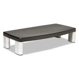 3M™ Extra-wide Adjustable Monitor Stand, 20" X 12" X 1" To 5.78", Silver-black, Supports 40 Lbs freeshipping - TVN Wholesale 