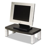 3M™ Extra-wide Adjustable Monitor Stand, 20" X 12" X 1" To 5.78", Silver-black, Supports 40 Lbs freeshipping - TVN Wholesale 