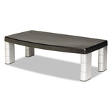 3M™ Extra-wide Adjustable Monitor Stand, 20" X 12" X 1" To 5.78", Silver-black, Supports 40 Lbs freeshipping - TVN Wholesale 