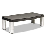 3M™ Extra-wide Adjustable Monitor Stand, 20" X 12" X 1" To 5.78", Silver-black, Supports 40 Lbs freeshipping - TVN Wholesale 