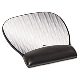 3M™ Precise Leatherette Mouse Pad W-standard Wrist Rest, 6-3-4 X 8-3-5, Black freeshipping - TVN Wholesale 