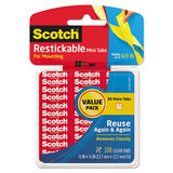 Scotch® Restickable Mounting Tabs, Removable, Holds Up To 1 Lb, 1 X 3, Clear, 6-pack freeshipping - TVN Wholesale 