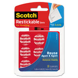 Scotch® Restickable Mounting Tabs, Removable, Holds Up To 1 Lb, 1 X 3, Clear, 6-pack freeshipping - TVN Wholesale 