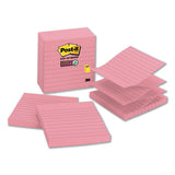Post-it® Pop-up Notes Super Sticky Pop-up Notes Refill, Lined, 4 X 4, Neon Pink, 90-sheet, 5-pack freeshipping - TVN Wholesale 