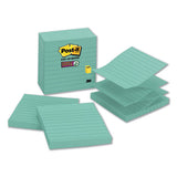 Post-it® Pop-up Notes Super Sticky Pop-up Notes Refill, Lined, 4 X 4, Aqua Wave, 90-sheet, 5-pack freeshipping - TVN Wholesale 